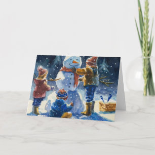 Cartão de Cumprimentos de Aquarela Irmãzinha Ajuda