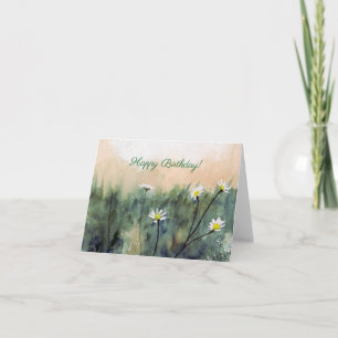 Cartão de Cumprimentos de Arte de Aquarela de Flor