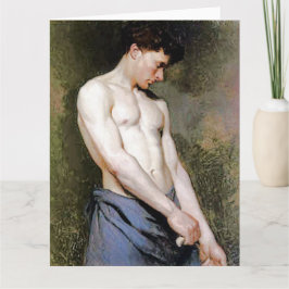 Cartão de Cumprimentos de Arte Fina Jeune Homme