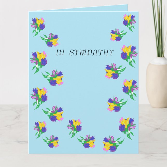 Cartão de Cumprimentos de Condolências : (Frente)