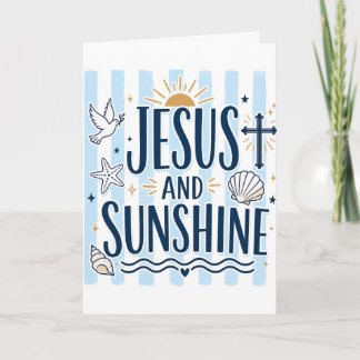 Cartão de Cumprimentos de Jesus e Luz do Sol