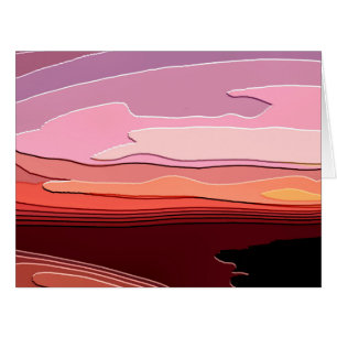 CARTÃO DE CUMPRIMENTOS DO PÔR DO SOL