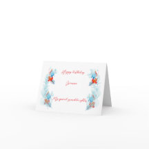 Cartão de cumprimentos dobrado