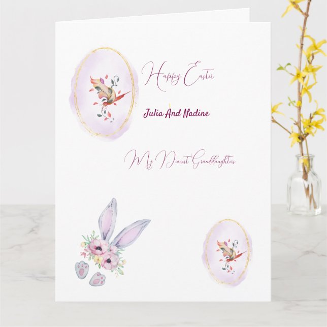 Cartão de cumprimentos dobrado  (Flor Amarela)