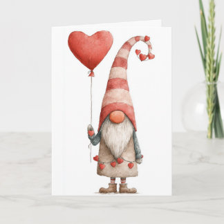 Cartão de Cumprimentos Dobrado - Adorável Gnome do