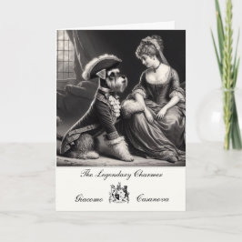 Cartão de Cumprimentos Dobrado do Casanova Schnauz