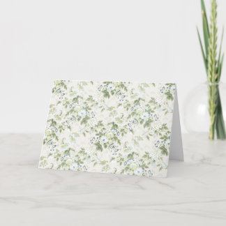 Cartão de Cumprimentos em Chintz Verde Sálvia, Chi