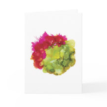 Cartão de Cumprimentos Floral Abstrato Vibrante
