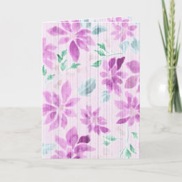 Cartão de Cumprimentos Floral de Aquarela Lavanda