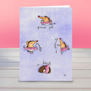 cartão de cumprimentos HEDGEHOG BALLET por Nicole 