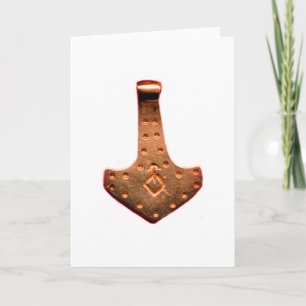 Cartão de cumprimentos martelo de Thor de cobre br