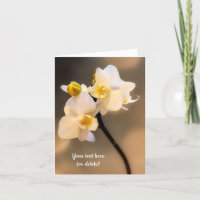 Cartão de cumprimentos Orquídea Branca