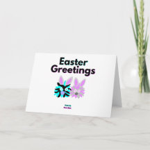 Cartão de Cumprimentos Padrão Horizontal Bunny Fuz