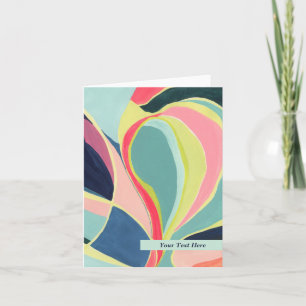 Cartão de Cumprimentos Personalizado de Arte Abstr