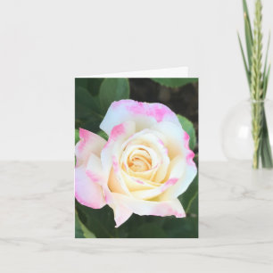 Cartão de Cumprimentos Personalizado Rosa Amarela 