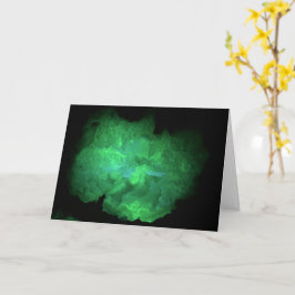 Cartão de cumprimentos Trancas Geode sob luz UV