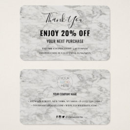 Cartão de Cupão de Desconto Moderno do Marble