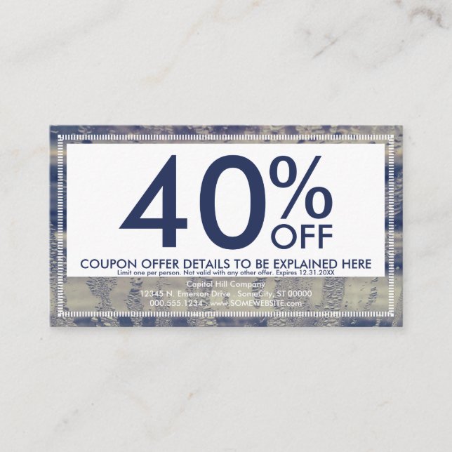 cartão de cupão de inverno (Frente)