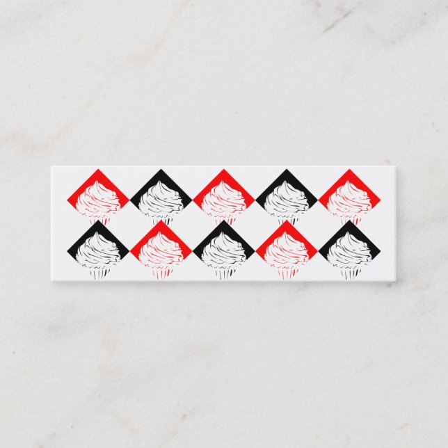 Cartão de cupcake de 10 carimbos (Frente)