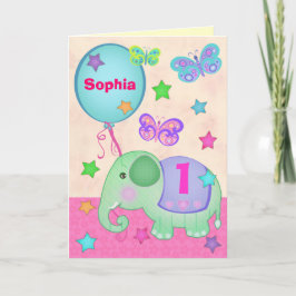 Cartão de Cupcake de Aniversário da Menina Persona