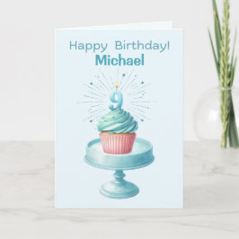 Cartão de Cupcake de aniversário personalizado