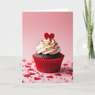 Cartão de Cupcake Sweet Heart