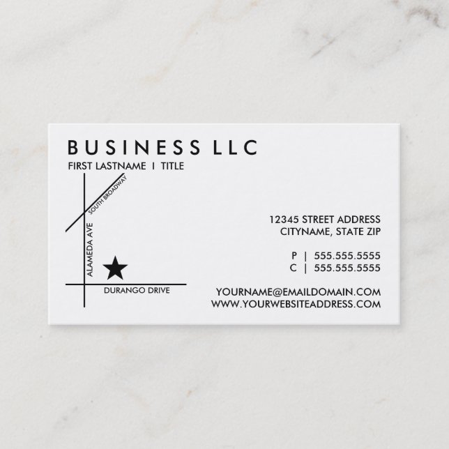 cartão de cupom de três ruas (Frente)