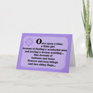 Cartão de Dama de Honra -- Era Uma Vez em Roxo
