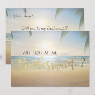 Cartão de Dama de Honra Palms Sunset Beach