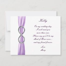 Cartão de Dama de Honra para Casamento Lavender In
