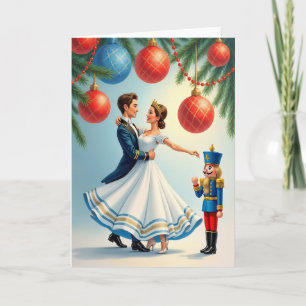 Cartão de Dança de Natal Elegante