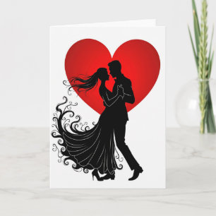 Cartão de Dança do Amor Romântico