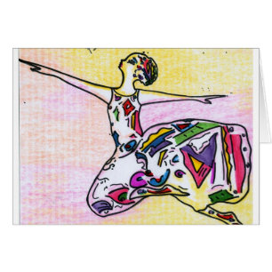 Cartão de dançarina de beleza do estilo Peter Ma