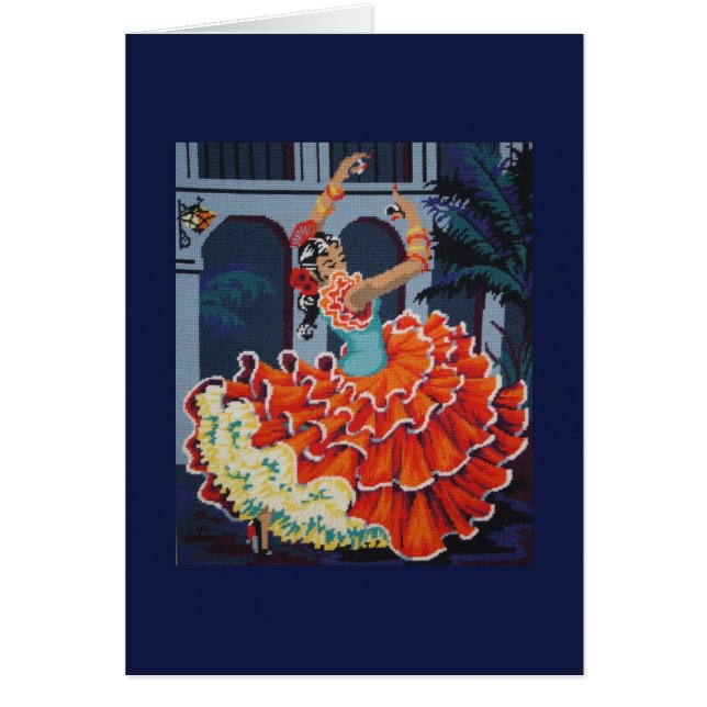 Cartão de Dançarino Flamenco (Frente)