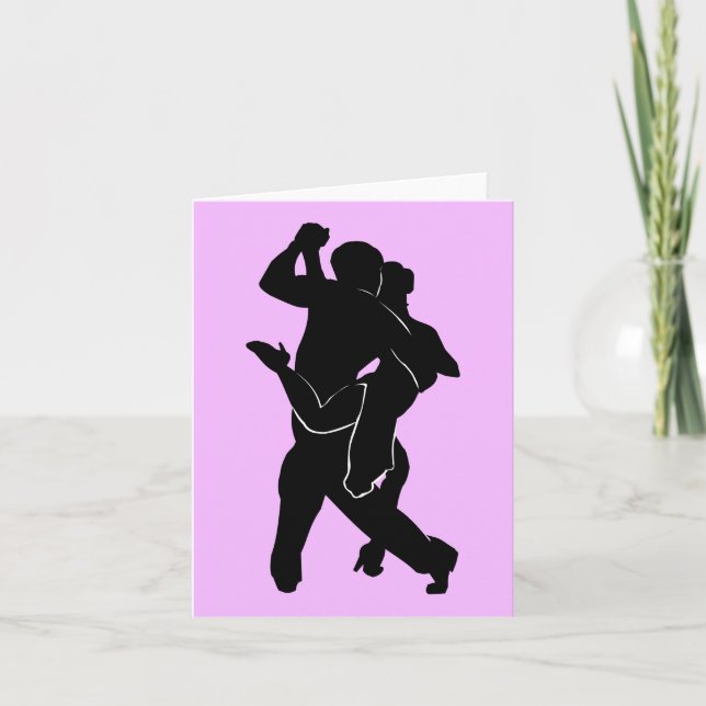Cartão de Dançarinos de Tango Personalizado com No (Frente)