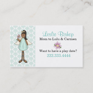 Cartão de data de jogo para Mamães de anjo étni