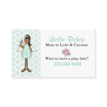 Cartão de Data de Reprodução da Mamãe Angel Étnica