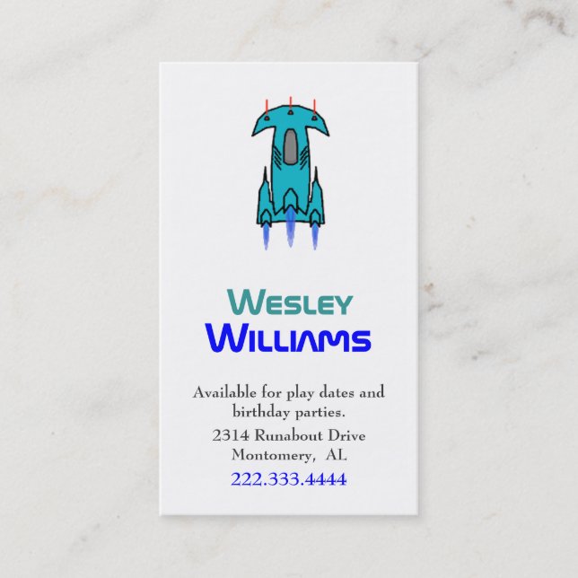 Cartão de Data de Reprodução de Entrega Espacial d (Frente)