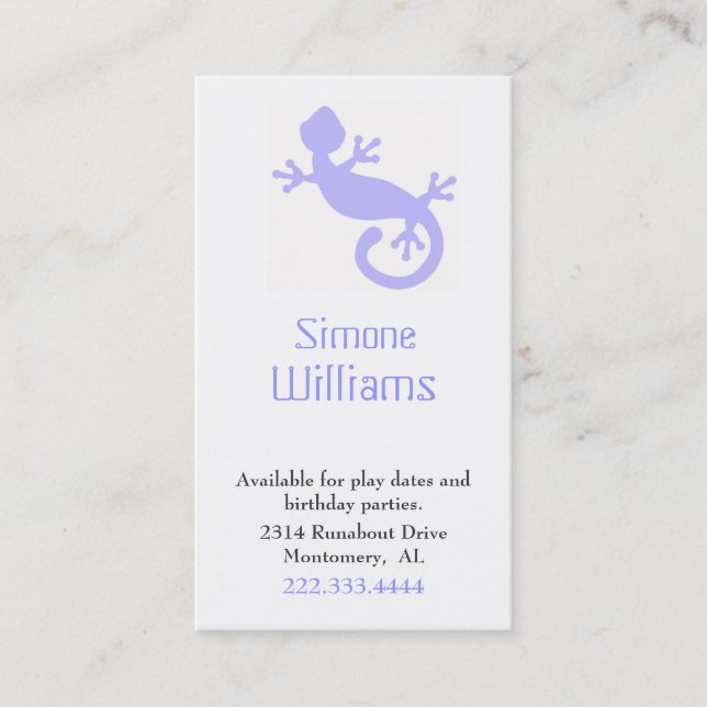 Cartão de Data de Reprodução do Criança Azul Periw (Frente)