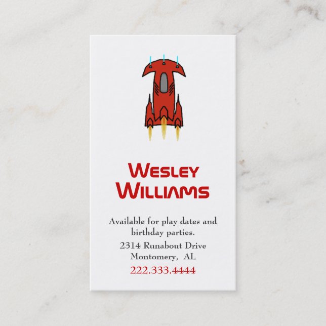 Cartão de Data de Reprodução do Navio Espacial Ver (Frente)