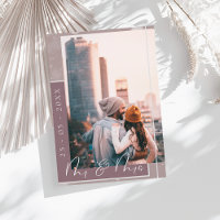 Cartão de Data de Salvamento de Foto com Letra Rox