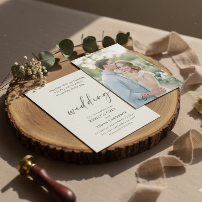 Cartão de Data de Salvamento Plano (Flat Save The Date Card)