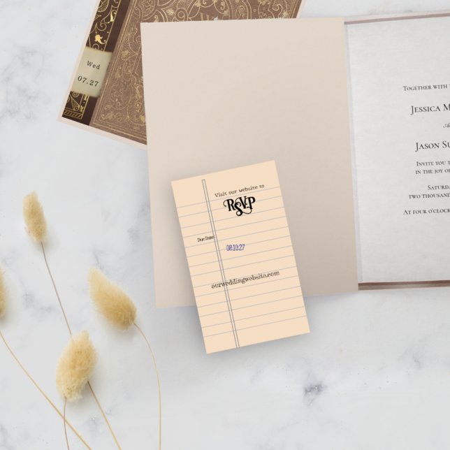 Cartão de Data de Vencimento da Biblioteca RSVP (Criador carregado)