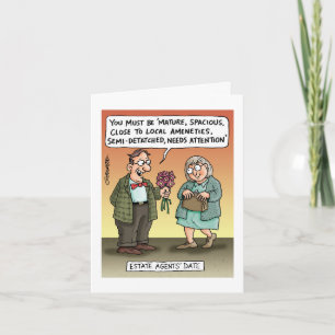 Cartão de data do corretor imobiliário