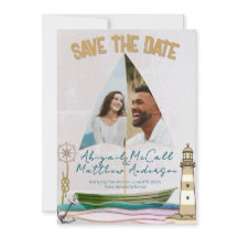 Cartão de Data do Fluxo de Fotografia Náutico