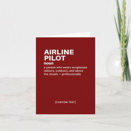 Cartão de Definição de Humor Piloto de Companhia A
