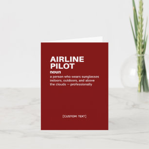 Cartão de Definição de Humor Piloto de Companhia A