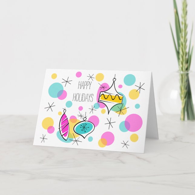 Cartão de dentro de Feriados de Árvore Retroativa (Frente)