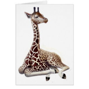 Cartão de descanso do girafa