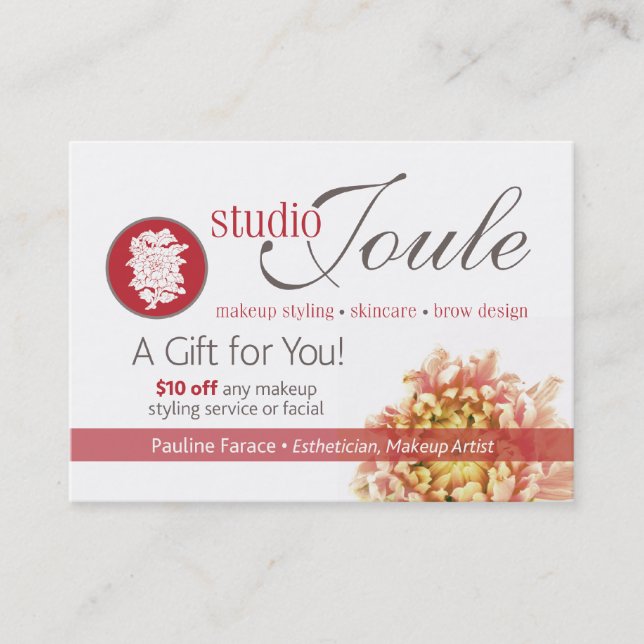 Cartão De Desconto $10 fora do vale Pauline (Frente)